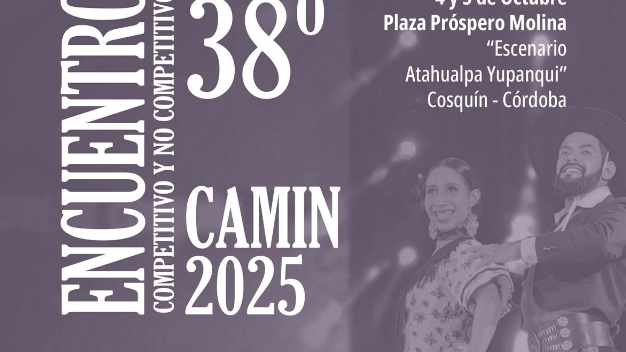 Cosquín 2025: imperdible 38° Encuentro Camin de danzas folclóricas